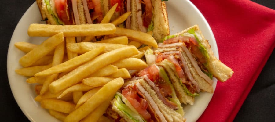 amazing sandwich with french fries at Black Mesa Casino kitchen