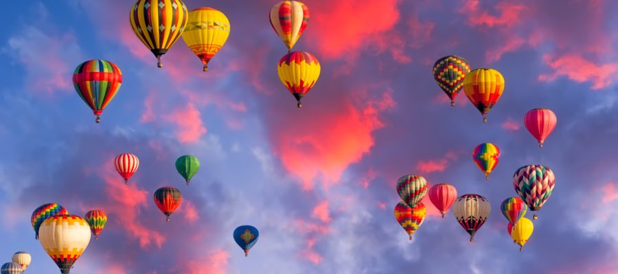 Beautiful Sunset ski in Albuquerque with Hot Hair Balloons - see it yourself and use an RV Park Near Albuquerque Balloon Fiesta