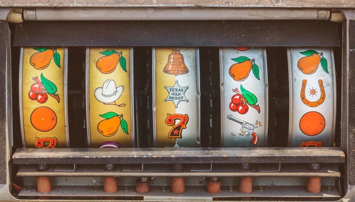 vintage antique slot machine